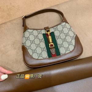 Gucci古驰官方品牌Jackie 1961老花包正品鉴定图637092