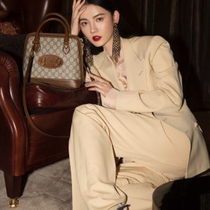 Gucci古驰官方品牌马衔扣1955系列手提包上身种草图上海虹口区621220