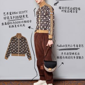 Gucci古奇正品女包 Padlock锁头月牙包644524 赖冠霖，蔡文静同款上身图