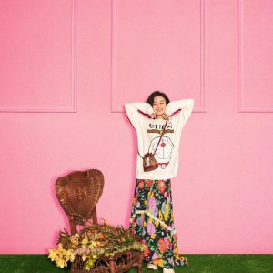 Gucci古奇正品女包Deraemon 哆啦A梦联名水桶包倪妮，张子枫同款上身图647801