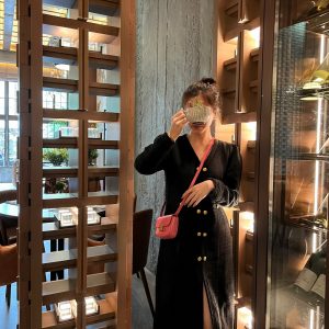 Celine TRIOMPHE 思琳迷你手袋 10I513DPV.30BG上身效果图