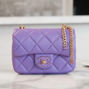 𝗖𝗛𝗔𝗡𝗘𝗟香奈儿22p珐琅扣方胖子香奈儿女款大包