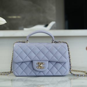 𝗖𝗛𝗔𝗡𝗘𝗟香奈儿mini CF春夏新款手柄薰衣草紫香奈儿CF官方价格