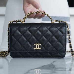 𝗖𝗛𝗔𝗡𝗘𝗟香奈儿链条钱包黑2022春夏新款香奈儿链条包包