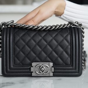 chanel leboy大球纹 黑银小号香奈儿女包官方网站旗舰店