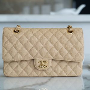 chanelClassic Flap经典口盖包 中号 杏色官方网站香奈儿包包