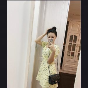 chanel classic flap荔枝纹 方胖子 黑银香奈儿名牌包包上身图