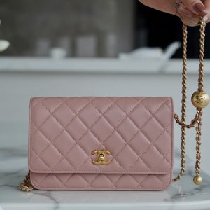 chanel金属球 woc干枯玫瑰粉香奈儿女包官方网站旗舰店