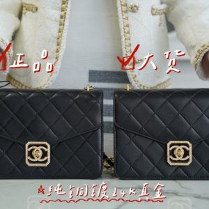 chanel 2022新款钻扣口盖包香奈儿包真假鉴定图解