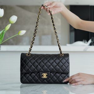 chanel cf Classic Flap经典口盖包 黑羊金香奈儿口盖包系列