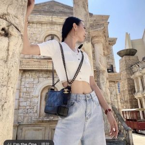 chanel Gabrielle流浪包蓝黑香奈儿gabrielle流浪包种草图