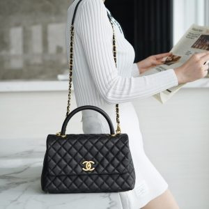 chanel coco handle牛皮手柄中号香奈儿cocohandle种草图