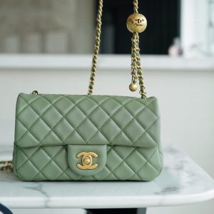 香奈儿chanelCF金属球大Mini 抹茶绿香奈儿cf金属球价格