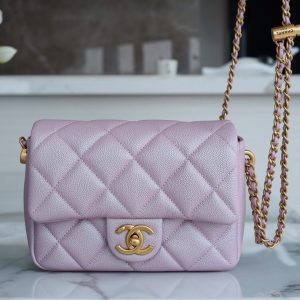 chanel秋冬新品子弹壳方胖子珠光粉香奈儿方胖子有芯片吗