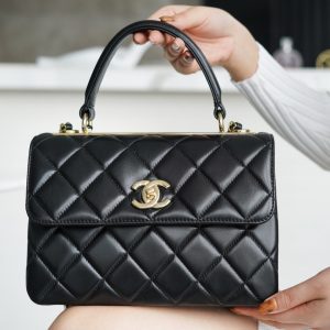 chanel trendy cc 正品皮黑金香奈儿trendy cc价格官网