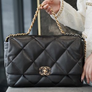 chanel 19bag经典黑chanel 19MAXL手袋香奈儿19系列包包