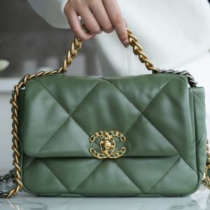 chanel 19bag秋冬限定抹茶绿小号香奈儿包包官网19bag