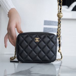 chanel2022春夏新品金属球相机包香奈儿金球包正品细节图
