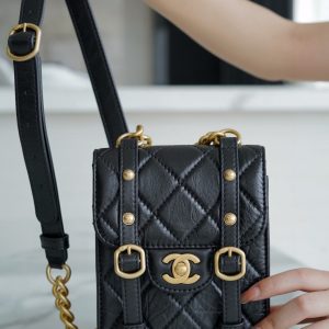 chanel 竖版mini复古邮差包香奈儿女包官方网站旗舰店