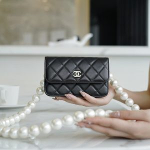 chanel春夏新款mini珍珠链条胸包香奈儿女款大包