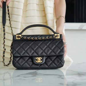 Hong Kong 𝖢𝗁𝖺𝗇𝖾𝗅高級手工坊復古口蓋包香奈兒女款包包