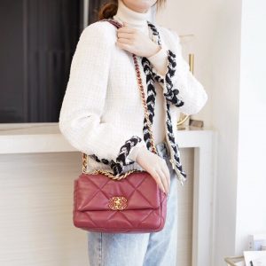 Morocco chanel 19bag小號香奈兒19bag小號上身圖