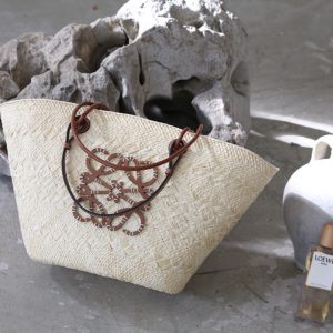 Hong Kong LOEWE Paulas Ibiza 繫列羅意威草編包中號