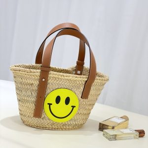 Canada Ottawa羅意威草編包小號笑臉LOEWE Smiley繫列