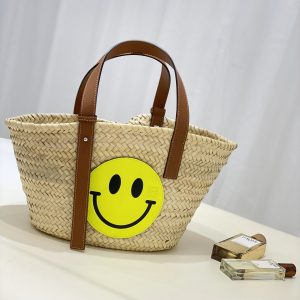 Australia 羅意威草編包中號笑臉LOEWE草編包價格