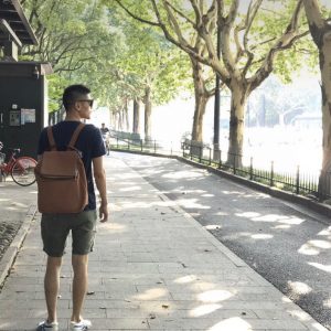 Republic of Indonesia羅意威Goya繫列雙肩包上身效果圖