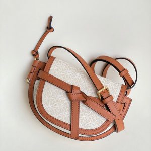 Indonesia LOEWE Gate dual mini老花馬鞍包羅意威女包