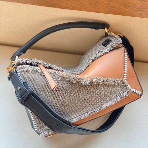 Saudi Arabia羅意威puzzle包中號佈棕宋茜同款LOEWE