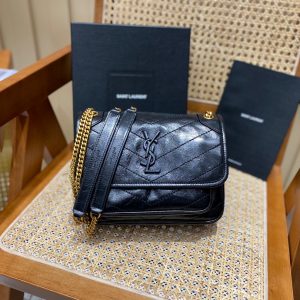 Qatar Doha聖羅蘭NIKI 黑色金扣 聖羅蘭niki包價格官網