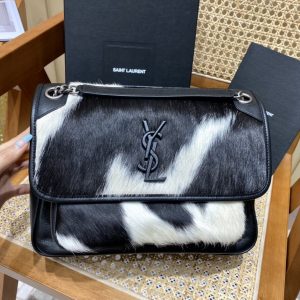 Britain 聖羅蘭 NIKI 28CM奶牛紋聖羅蘭女士包包官網