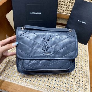 Bahrain聖羅蘭NIKI baby22cm藍灰色聖羅蘭女包官方網