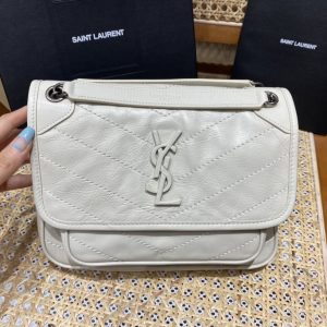 Saudi Arabia聖羅蘭NIKI奶白色22cm聖羅蘭女包官方網