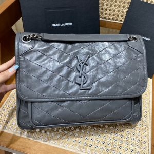 Abu Dhabi聖羅蘭NIKI包深灰色28CM聖羅蘭包包官網