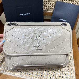 Republic of Indonesia YSL聖羅蘭Niki包奶茶色28cm