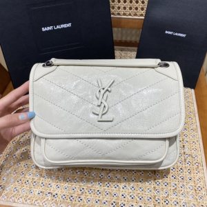 Spain YSL聖羅蘭Niki包奶白色22CM聖羅蘭niki包尺寸