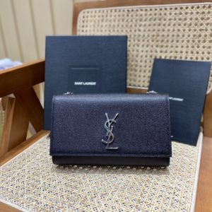 Canada YSL聖羅蘭kate繫列黑色銀扣聖羅蘭包包圖片