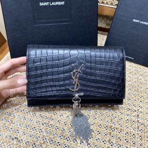 Saudi Arabia Dammam YSL Kate繫列鱷魚紋流蘇鏈條包