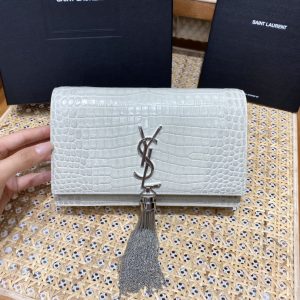 Kingdom of Saudi Arabia聖羅蘭Kate鱷魚紋流蘇鏈條包