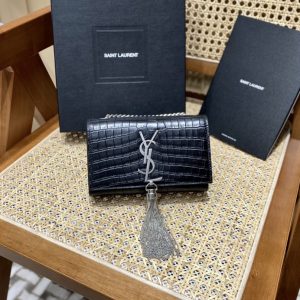 Indonesia聖羅蘭kate包尺寸黑色鱷魚皮聖羅蘭包包圖片