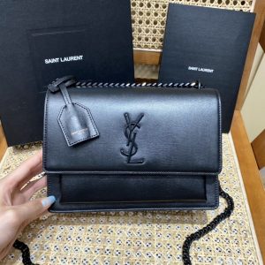 Australia Canberra YSL sunset日落包黑色黑扣聖羅蘭女包