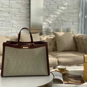 Kuwait芬迪Fendi peekaboo包經典帆佈芬迪女包圖片