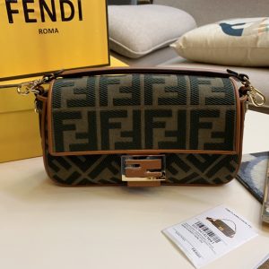 Toronto Canada芬迪Fendi baguette包帆佈刺繡fendi女包