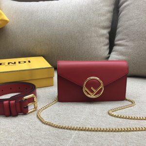 Bandung芬迪Fendi腰包紅色 芬迪女包價格及圖片大全