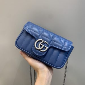 Melbourne Australia古馳Marmont繫列超迷妳手袋藍色