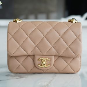 Turkey香奈兒 chanel 22s粗鏈條cf腋下包  小號奶茶色