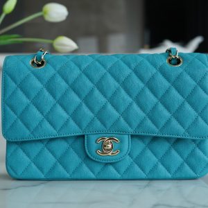 Ottawa Canada香奈兒 chanel cf classic flap 中號 孔雀藍